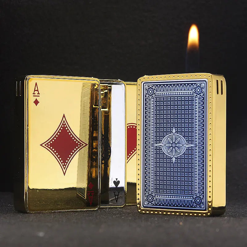 Metal Jet Playing Cards Torch Lighter