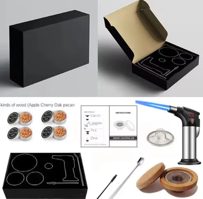 Cocktail Smoker Kit with 4 Wood Types & Torch