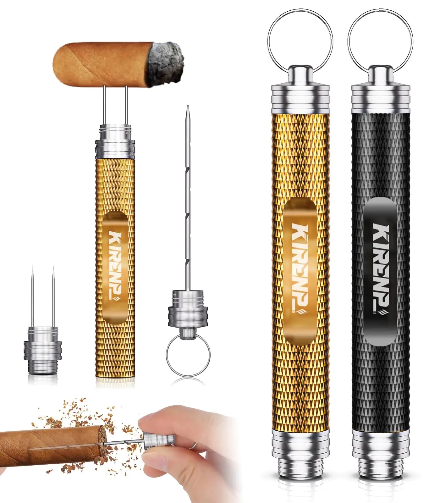 2-Pack Cigar Draw Enhancer Tool Cigar Poker & Cigar Nubber