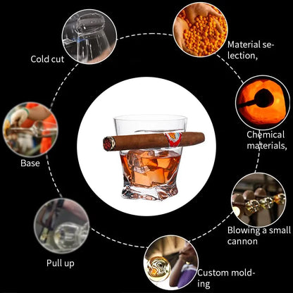 Thickened Crystal Cigar Cup for Rum and Whisky