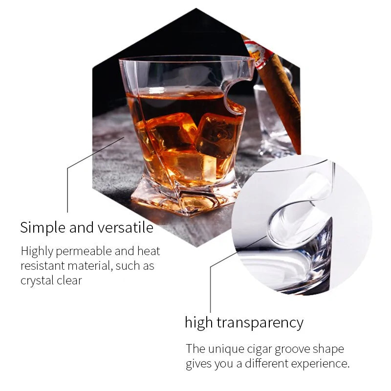 Thickened Crystal Cigar Cup for Rum and Whisky