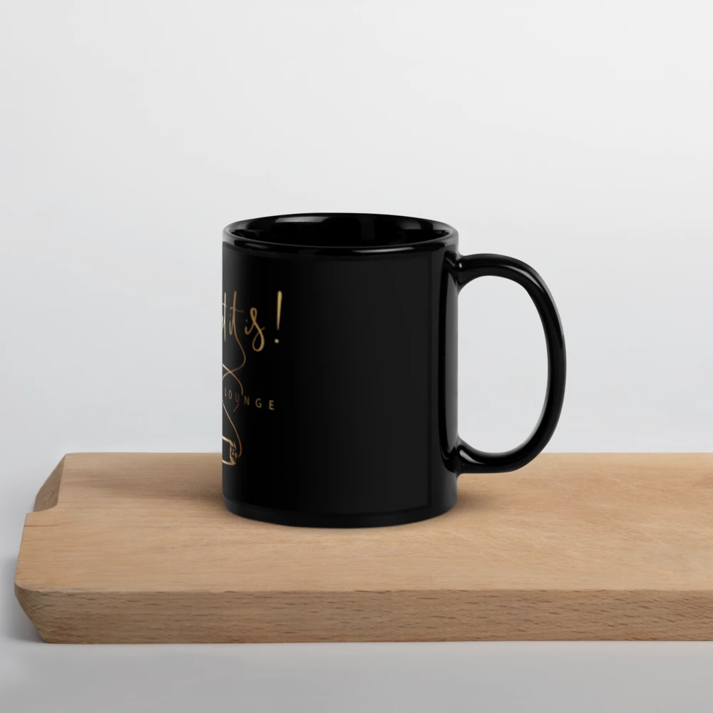 Sleek Black "How Sweet it Is!" Ceramic Mug