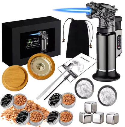 Cocktail Smoker Kit with 4 Wood Types & Torch