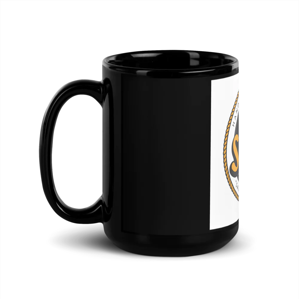 Sleek Black Logo Ceramic Mug